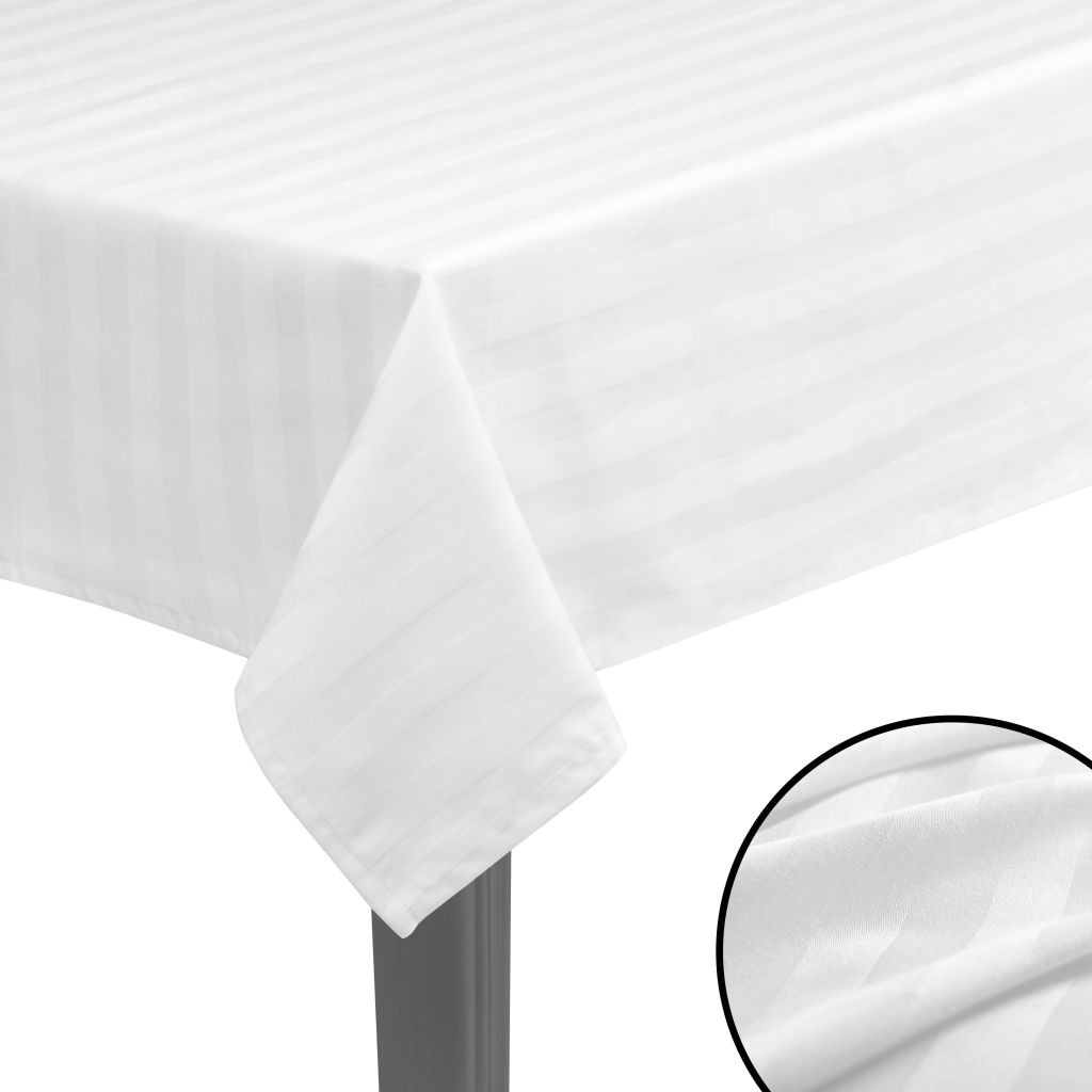 5 pcs Tablecloths Cotton Satin White 100x100 cm